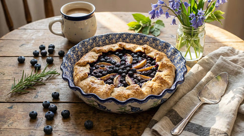 Mockingbird Pie Plate Polish Pottery
