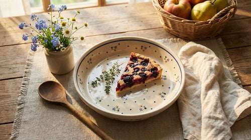 Country Meadow Pie Plate Polish Pottery