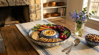 Tulip Bouquet Chip & Dip Plate Polish Pottery