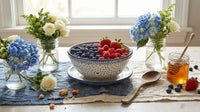 Small Dots Berry Bowl With Plate Polish Pottery
