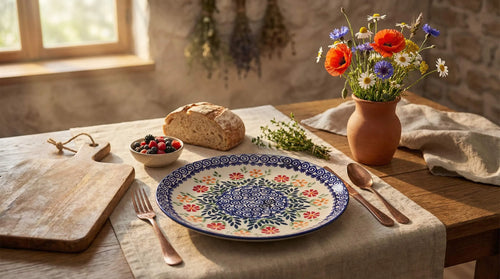Garden Bouquet Lunch Plate Polish Pottery