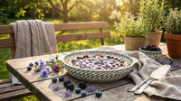 Sage Floral Pie Plate with Handles Polish Pottery