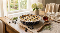 Dots Pie Plate Polish Pottery