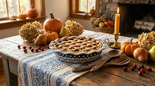 Blue Violet Pie Plate Polish Pottery