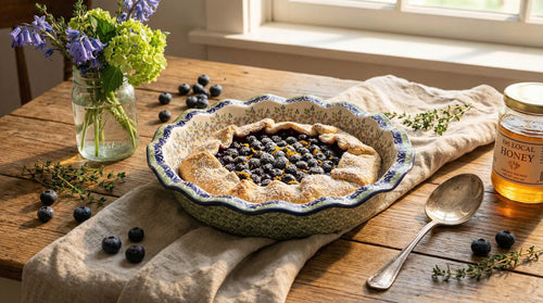 Summer Vine Pie Plate Polish Pottery