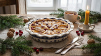 Snow Flurry Pie Plate Polish Pottery