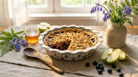 Sage Floral Pie Plate Polish Pottery
