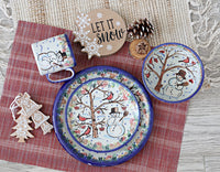 Little Snowman Coffee Mug Polish Pottery