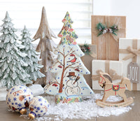 Little Snowman Flat Christmas Tree Polish Pottery
