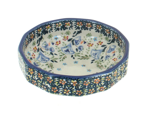 Polish Pottery Periwinkle Small Angular Bowl