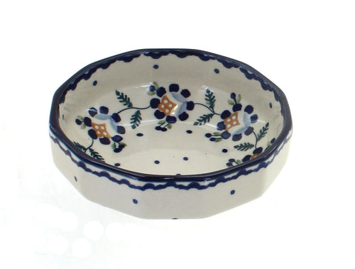 Polish Pottery Sunflower Small Angular Bowl