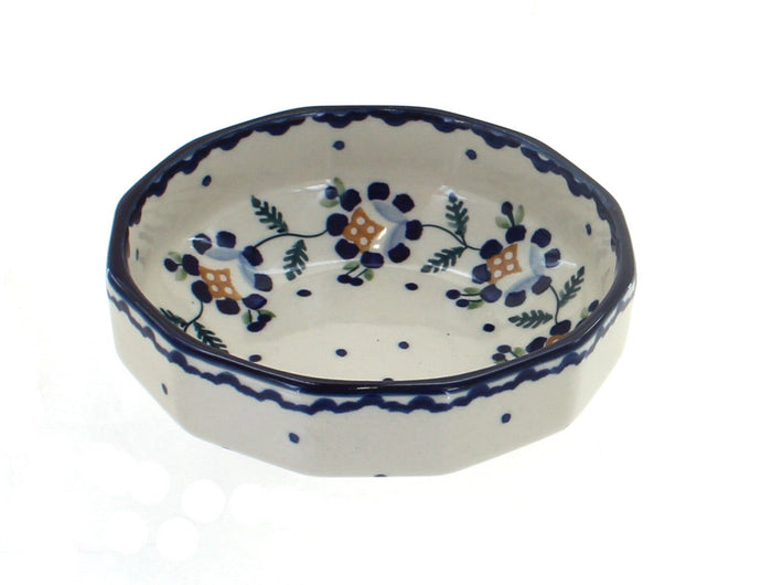 Polish Pottery Sunflower Small Angular Bowl