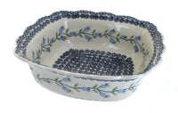 Polish Pottery Tulip Medium Square Serving Dish