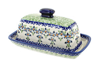 Polish Pottery Summer Vine Butter Dish