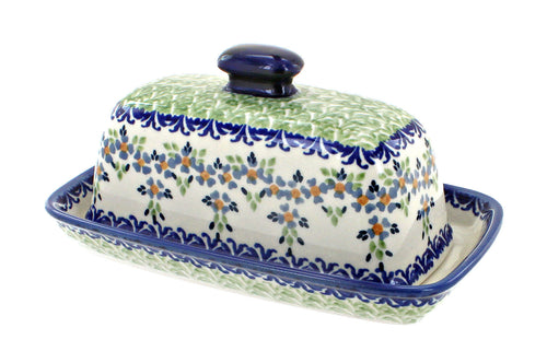 Polish Pottery Summer Vine Butter Dish