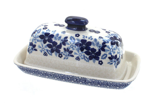 Polish Pottery Elizabeth Butter Dish