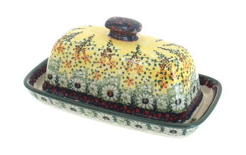 Polish Pottery Sunshine Grotto Butter Dish