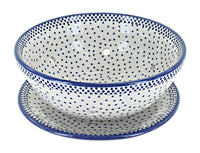 Polish Pottery Small Dots Berry Bowl With Plate