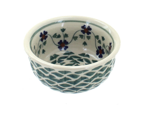 Polish Pottery Sage Floral Small Bowl
