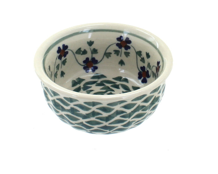 Polish Pottery Sage Floral Small Bowl