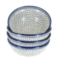 Polish Pottery Small Dots 4 PC Dessert Bowl Set