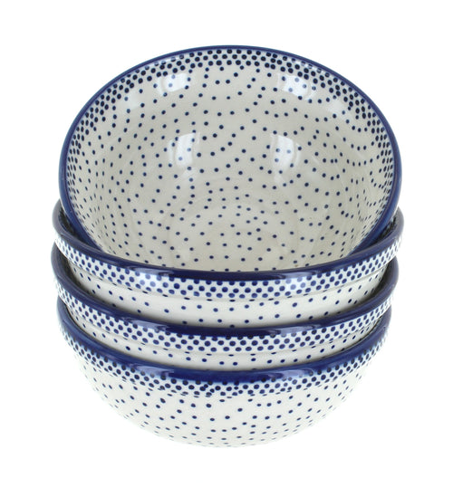 Polish Pottery Small Dots 4 PC Dessert Bowl Set