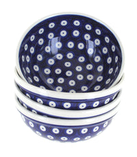 Polish Pottery Dots 4 PC Dessert Bowl Set