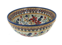 Polish Pottery Red Daisy Dessert Bowl