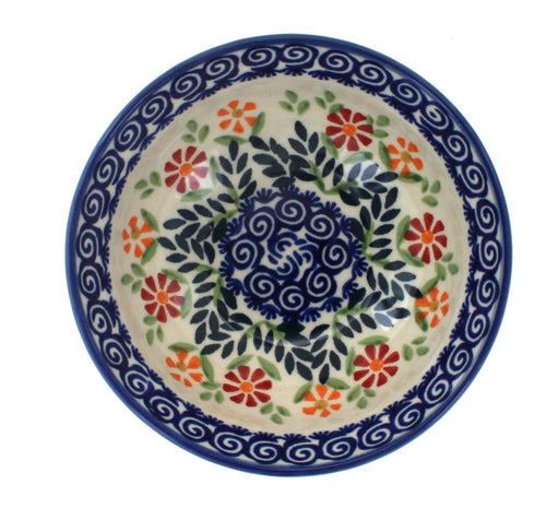 Garden Bouquet Dessert Bowl Polish Pottery