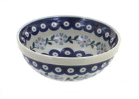 Polish Pottery Blue Violet Dessert Bowl