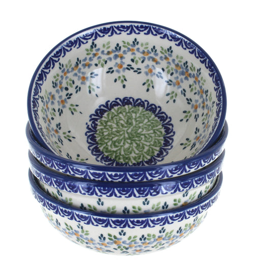 Polish Pottery Summer Vine 4 PC Dessert Bowl Set