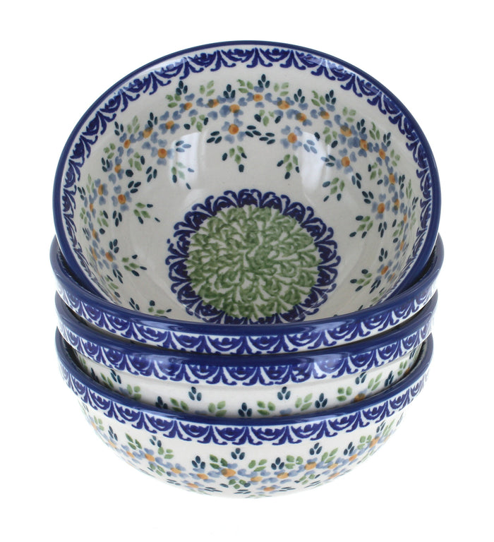 Polish Pottery Summer Vine 4 PC Dessert Bowl Set