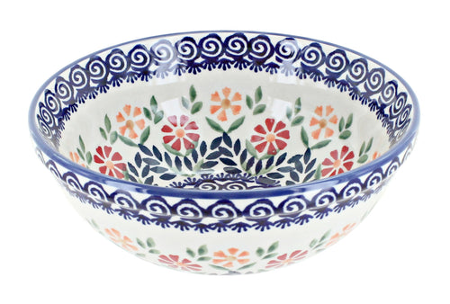 Polish Pottery Garden Bouquet Cereal/Soup Bowl