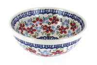 Polish Pottery Red Poppy Cereal/Soup Bowl