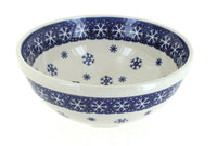 Polish Pottery Snow Flurry Cereal/Soup Bowl