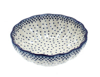 Polish Pottery Small Dots Small Scallop Bowl