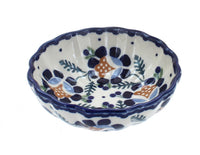 Polish Pottery Sunflower Small Scallop Bowl