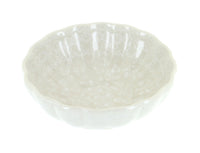 Polish Pottery White Lace Small Scallop Bowl