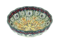 Polish Pottery Sunshine Grotto Small Scallop Bowl