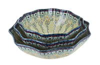 Polish Pottery Sunshine Grotto Decagonal Serving Bowl Set