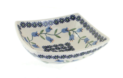 Polish Pottery Tulip Small Square Bowl