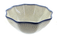 Polish Pottery Small Dots Small Decagonal Serving Bowl