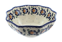 Polish Pottery Sunflower Small Decagonal Serving Bowl