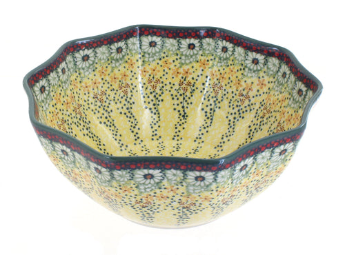 Polish Pottery Sunshine Grotto Small Decagonal Serving Bowl