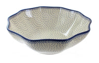 Polish Pottery Small Dots Medium Decagonal Serving Bowl