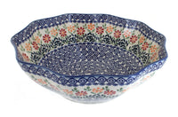 Polish Pottery Garden Bouquet Medium Decagonal Serving Bowl
