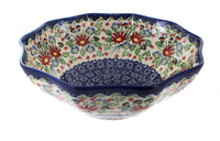 Polish Pottery Jungle Bouquet Medium Decagonal Serving Bowl
