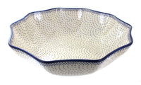 Polish Pottery Small Dots Large Decagonal Serving Bowl