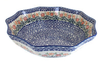 Polish Pottery Garden Bouquet Large Decagonal Serving Bowl