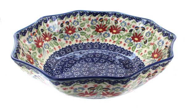 Jungle Bouquet Large Decagonal Serving Bowl